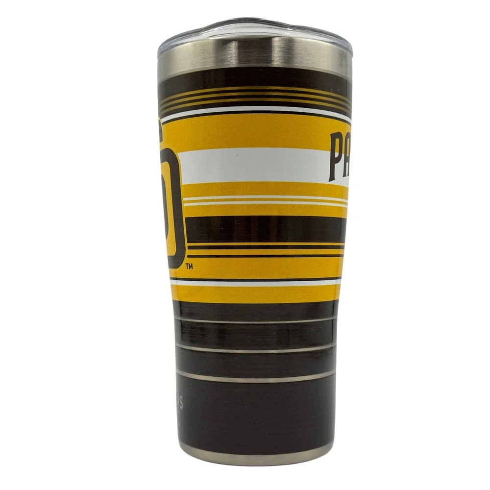 San Diego Padres Tervis Tumbler 20oz Brown Gold MLB Hype Stripes *NEW*